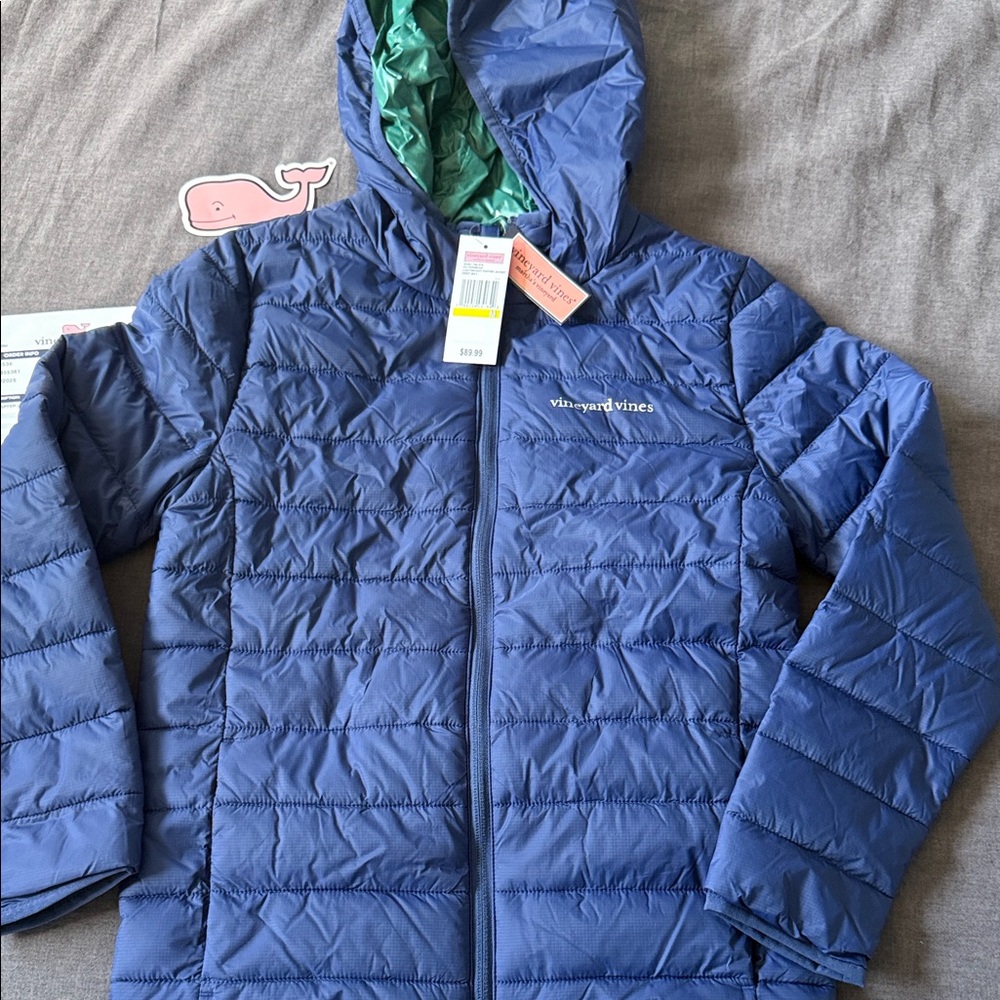 Vineyard Vines Kids Blue Puffer Jacket NWT